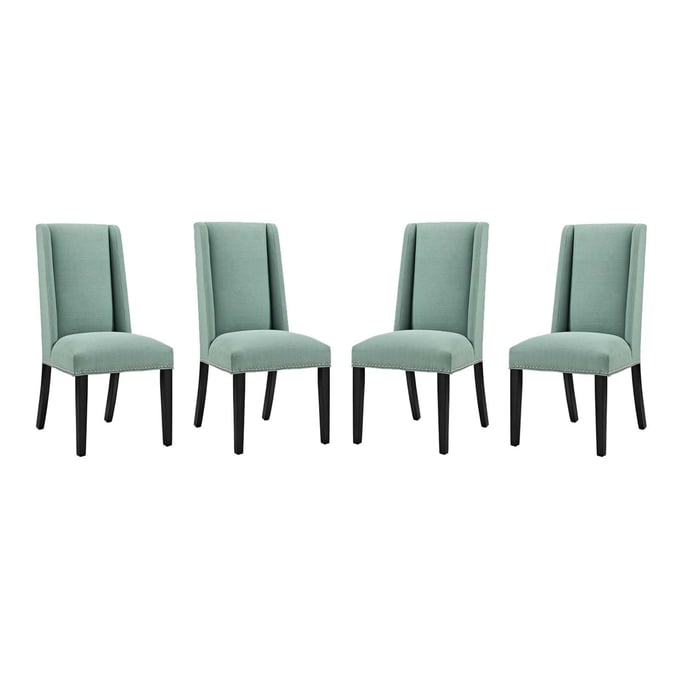 4 Modway Furniture Baron Laguna Fabric Dining Chairs EEI-3503-LAG