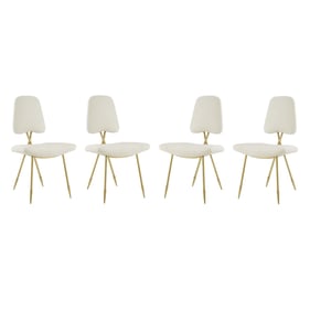 4 Modway Furniture Ponder Ivory Dining Side Chairs