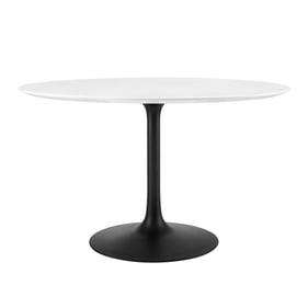 Modway Furniture Lippa Black White 47 Inch Round Dining Table