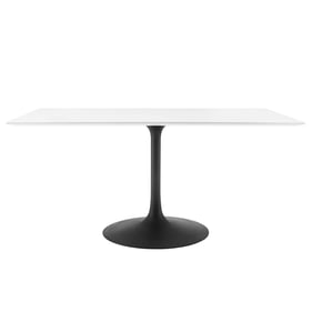 Modway Furniture Lippa Black White 60 Inch Rectangle Dining Table