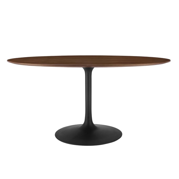 Modway Furniture Lippa Black Walnut 60 Inch Oval Dining Table EEI-3543-BLK-WAL