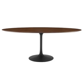 Modway Furniture Lippa Black Walnut 78 Inch Oval Dining Table