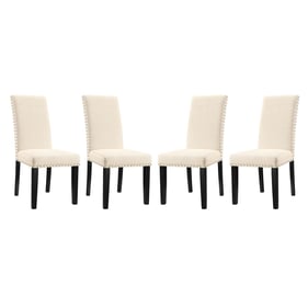 4 Modway Furniture Parcel Beige Fabric Dining Side Chairs