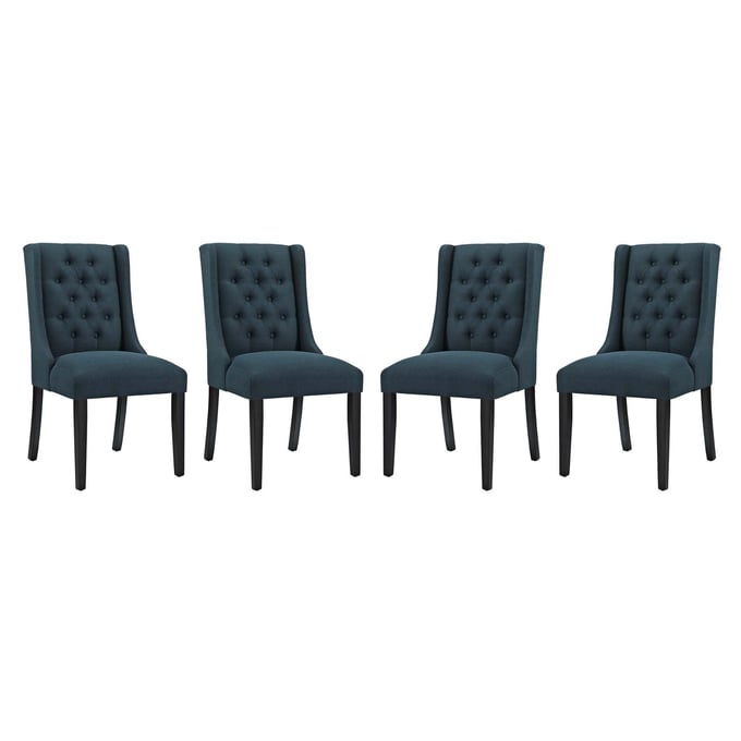 4 Modway Furniture Baronet Azure Fabric Dining Chairs EEI-3558-AZU