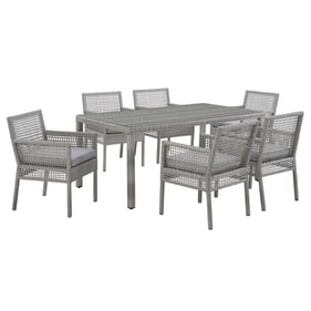 Modway Furniture Aura Gray 7pc Outdoor Dining Set