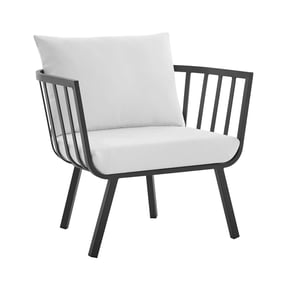 Modway Furniture Riverside Gray White Outdoor Patio Armchair