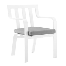 Modway Furniture Baxley White Gray Outdoor Dining Armchair