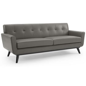 Modway Furniture Engage Gray Leather Lounge Sofa