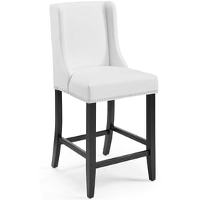 Modway Furniture Baron White Faux Leather Counter Stool