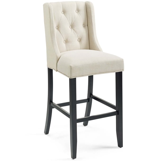 Modway Furniture Baronet Beige Fabric Bar Stool EEI-3741-BEI