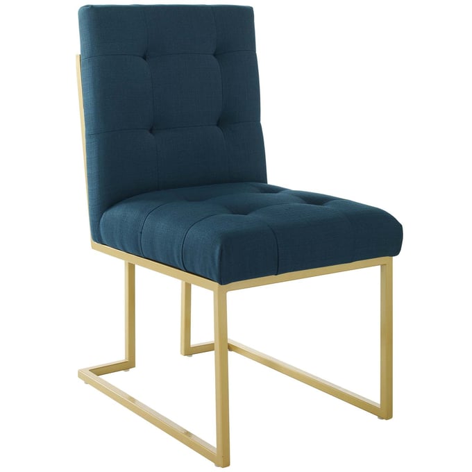 Modway Furniture Privy Gold Azure Fabric Dining Chair EEI-3743-GLD-AZU