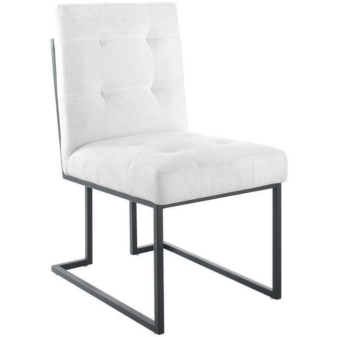 Modway Furniture Privy Black White Fabric Dining Chair EEI-3745-BLK-WHI