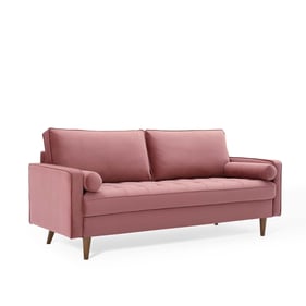 Modway Furniture Valour Dusty Rose Velvet Sofa