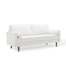 Modway Furniture Valour White Velvet Sofa