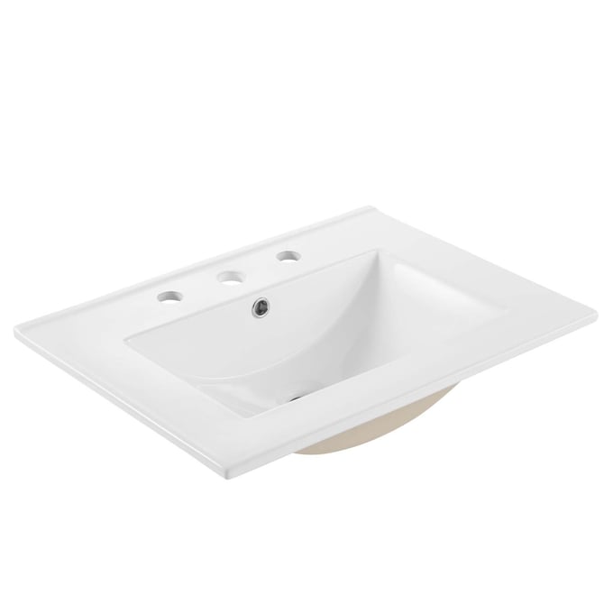 Modway Furniture Cayman White 24 Inch Bathroom Sink EEI-3766-WHI