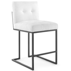 Modway Furniture Privy Black White Fabric Counter Stool