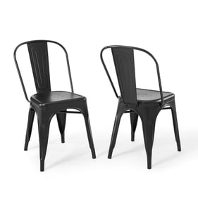 2 Modway Furniture Promenade Black Bistro Dining Side Chairs