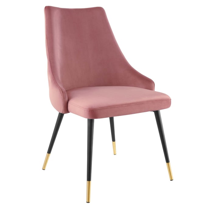 Modway Furniture Adorn Dusty Rose Velvet Dining Side Chair EEI-3907-DUS