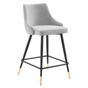 Modway Furniture Adorn Light Gray Velvet Counter Height Stool