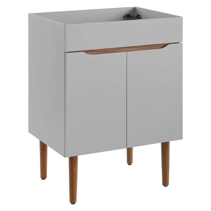 Modway Furniture Harvest Gray Walnut 24 Inch Bathroom Vanity Cabinet EEI-3918-GRY-WAL