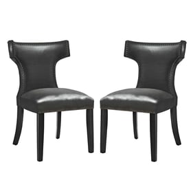 2 Modway Furniture Curve Black Dining Chairs