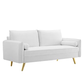 Modway Furniture Revive White Velvet Sofa