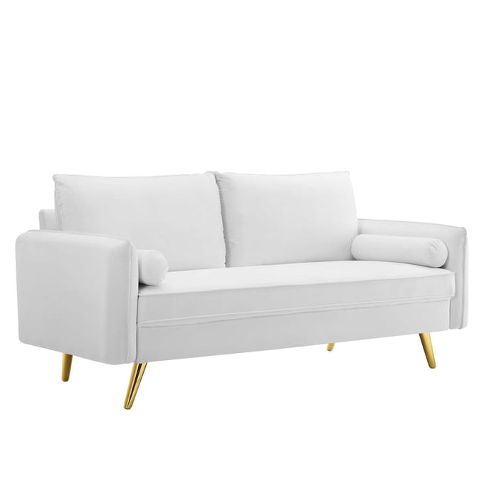 Modway Furniture Revive White Velvet Sofa EEI-3988-WHI