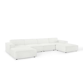 Modway Furniture Restore White 6pc Sectional