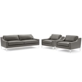 Modway Furniture Harness Gray 3pc Living Room Set