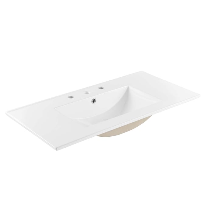 Modway Furniture Cayman White 36 Inch Bathroom Sink EEI-4203-WHI