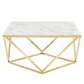 Vertex Gold Metal Stainless Steel Coffee Table