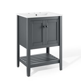 Modway Furniture Prestige Gray White Bathroom Vanity