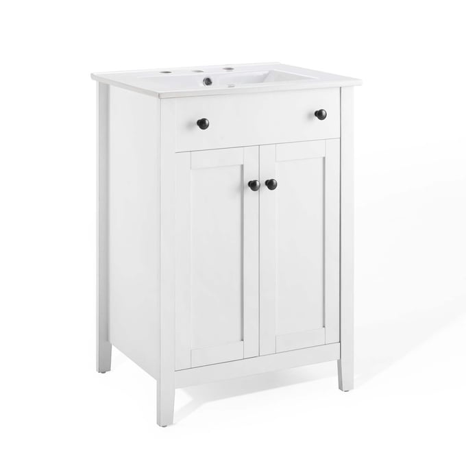 Modway Furniture Nantucket White Bathroom Vanity EEI-4250-WHI-WHI