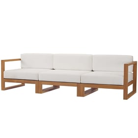 Modway Furniture Upland Natural White Outdoor Patio 3pc Sofa