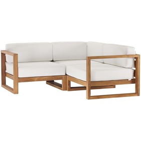 Modway Furniture Upland Natural White Outdoor Patio 3pc Sectional