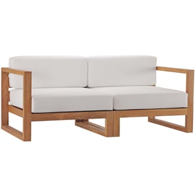 Modway Furniture Upland Natural White Outdoor Patio 2pc Loveseat