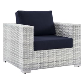 Modway Furniture Convene Light Gray Navy Outdoor Patio Armchair