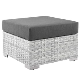 Modway Furniture Convene Light Gray Charcoal Outdoor Patio Ottoman