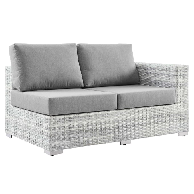 Modway Furniture Convene Light Gray Outdoor Patio Right Arm Loveseat EEI-4302-LGR-GRY