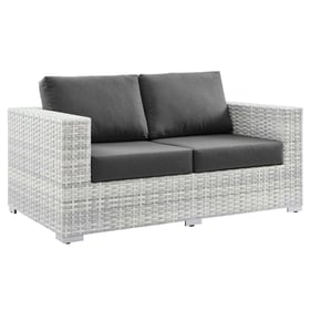 Modway Furniture Convene Light Gray Charcoal Outdoor Patio Loveseat