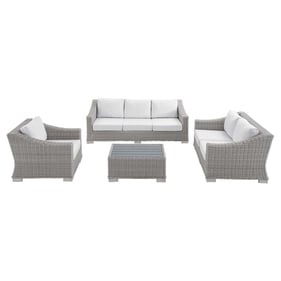 Modway Furniture Conway Light Gray White 4pc Outdoor Patio Set