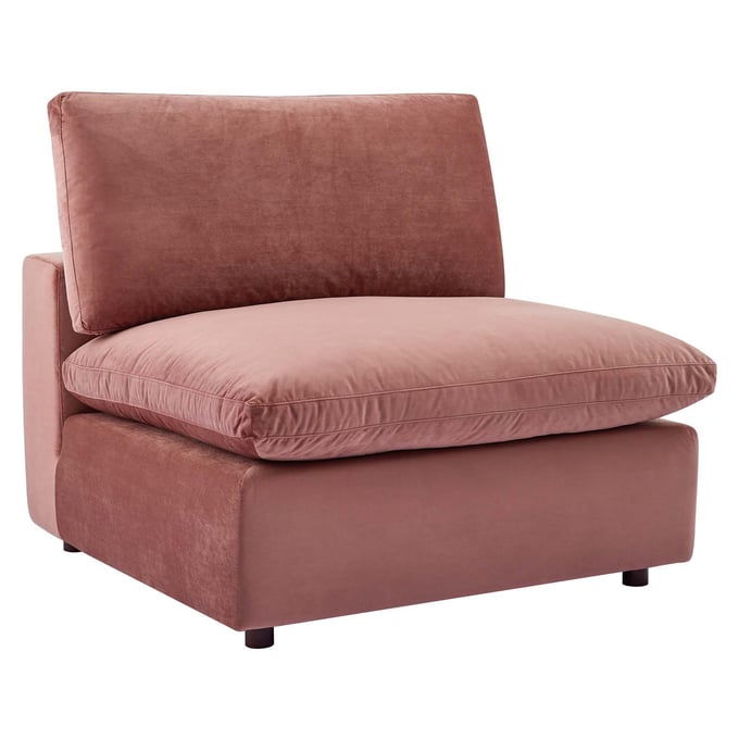 Modway Furniture Commix Dusty Rose Velvet Armless Chair EEI-4367-DUS