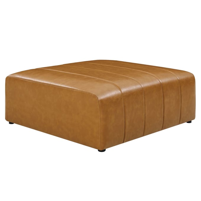 Modway Furniture Bartlett Tan Leather Ottoman EEI-4401-TAN