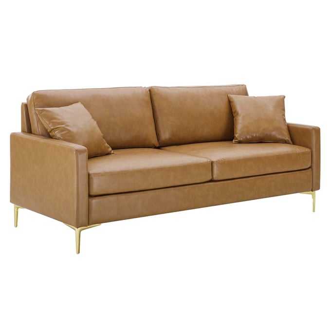 Modway Furniture Juliana Tan Leather Sofa EEI-4448-TAN