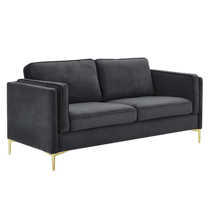 Modway Furniture Kaiya Charcoal Velvet Sofa EEI-4453-CHA