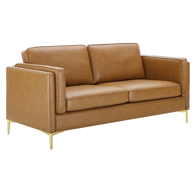 Modway Furniture Kaiya Tan Leather Sofa EEI-4455-TAN