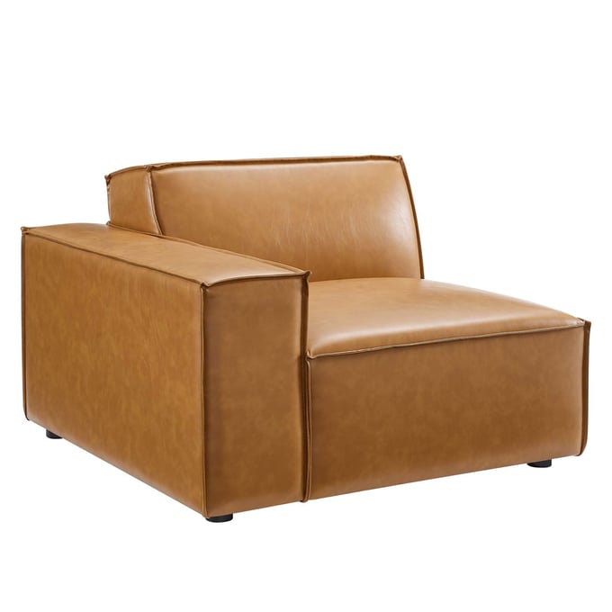 Modway Furniture Restore Tan Leather Left Arm Chair EEI-4492-TAN