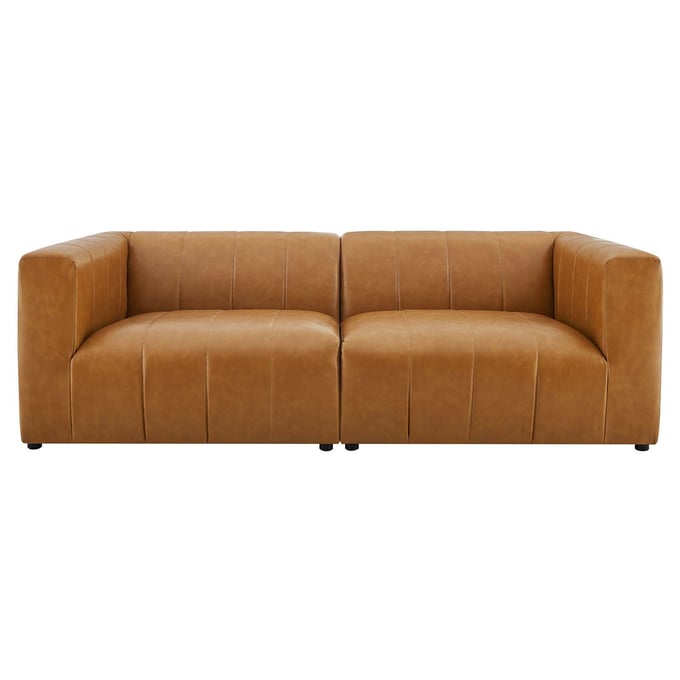 Modway Furniture Bartlett Tan Leather 2pc Loveseat EEI-4513-TAN