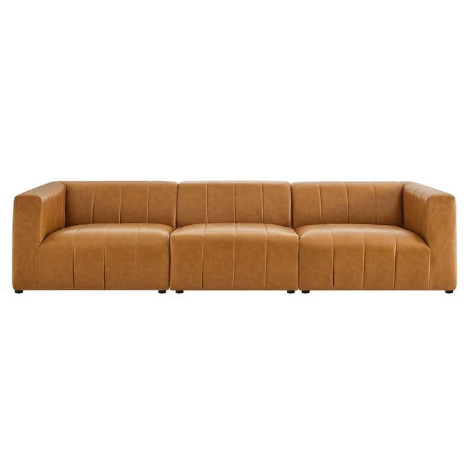 Modway Furniture Bartlett Tan Leather 3pc Sofa EEI-4515-TAN