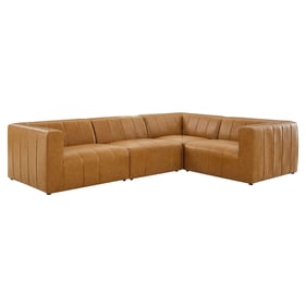 Modway Furniture Bartlett Tan Leather 4pc Sectional